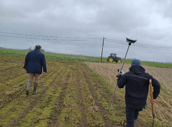 Grensbepaling op landbouwgrond